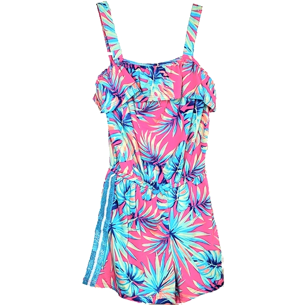 6) WONDER NATION Tropical Romper Sparkle tracksuit stripes Sz. 6-6X